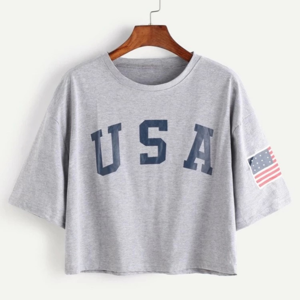 Cropped USA T-shirt